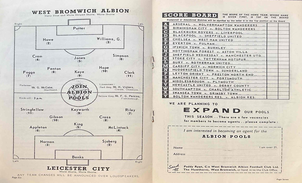 Thumbnail: 1963 Aug 24 West Brom V Leicester