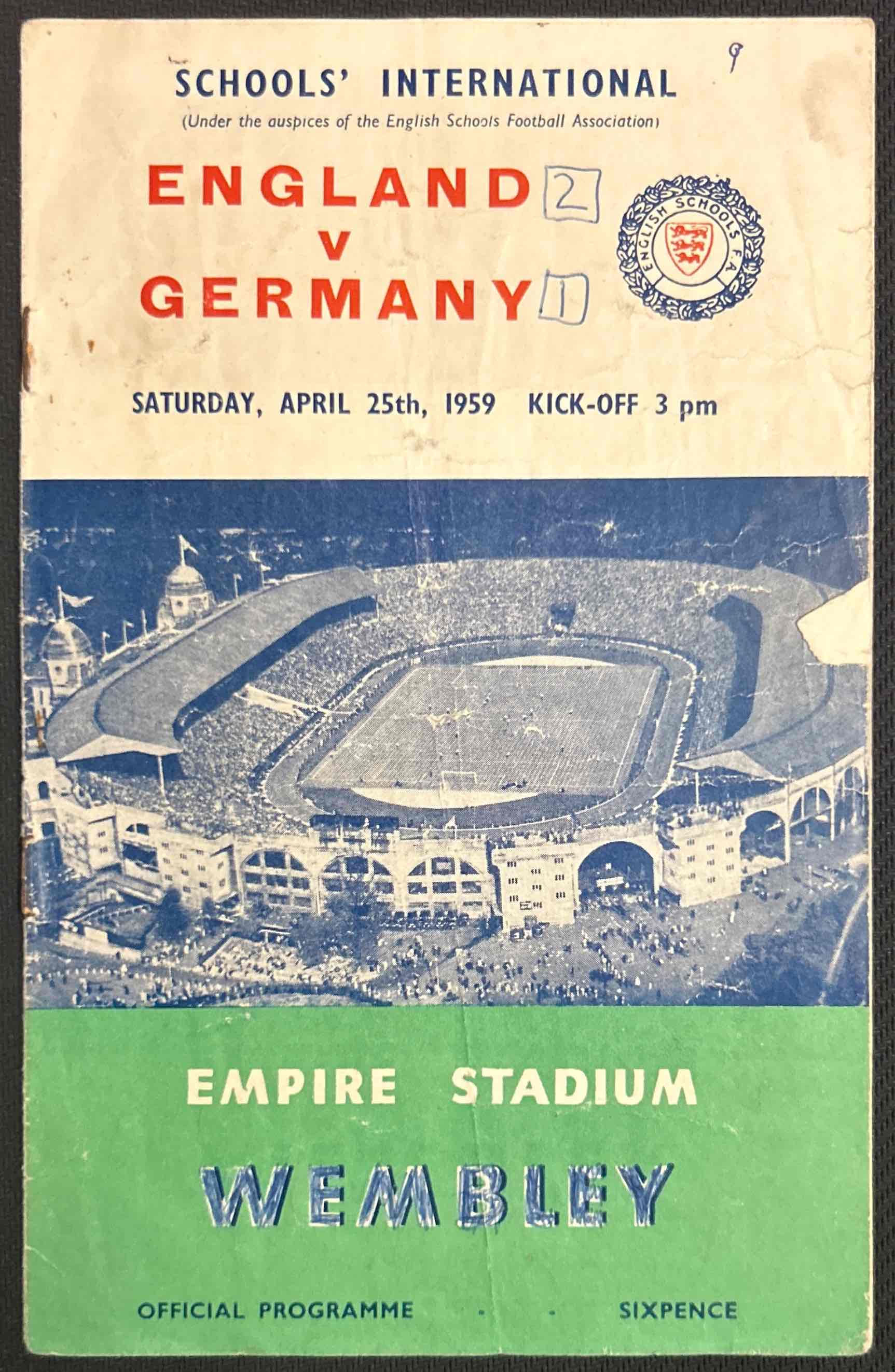 England Football Programmes