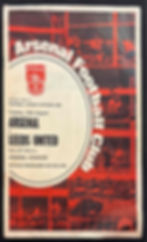 1969 Aug 19 Arsenal V Leeds Football Programme