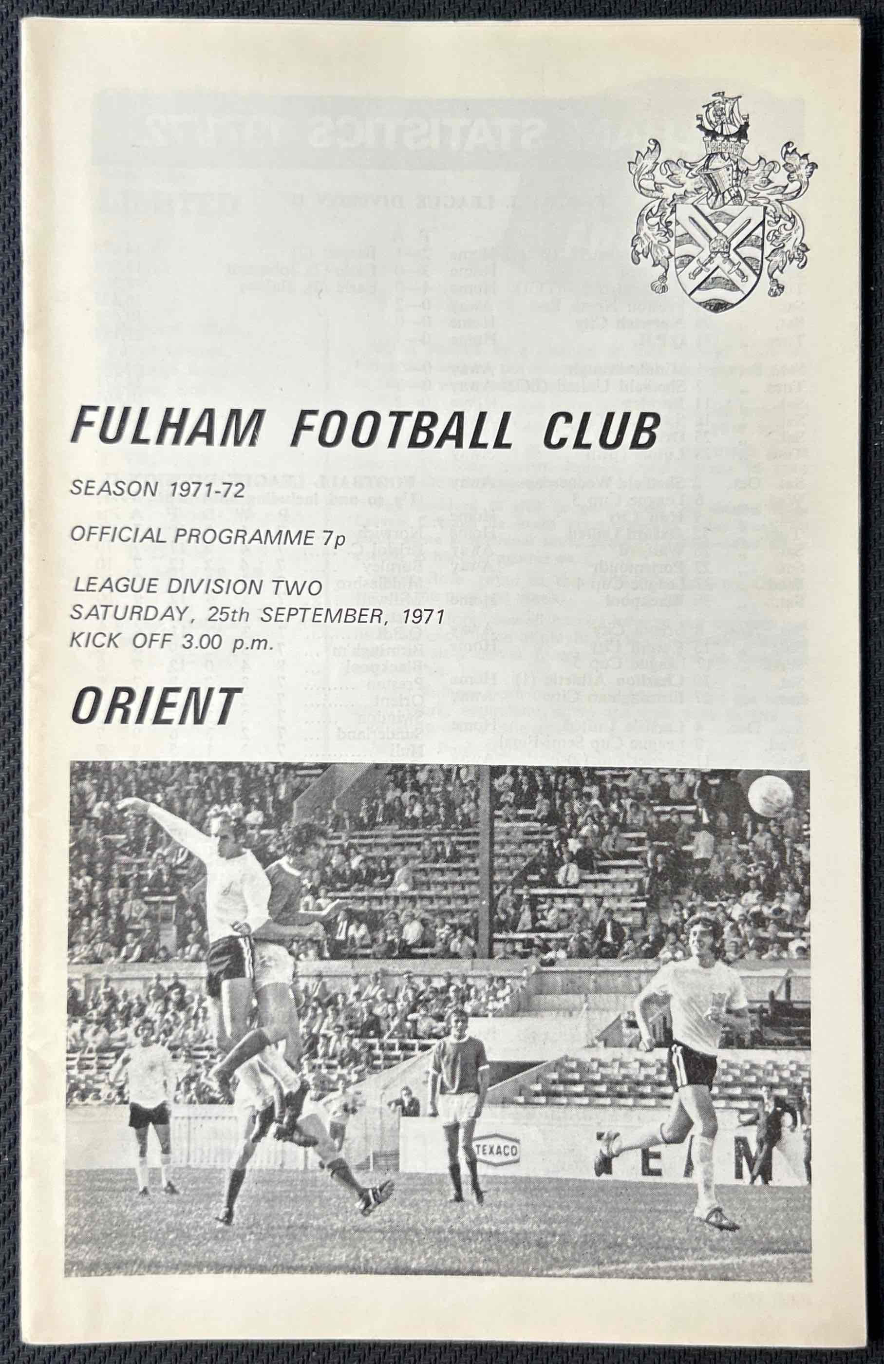 Fulham V Leyton Orient