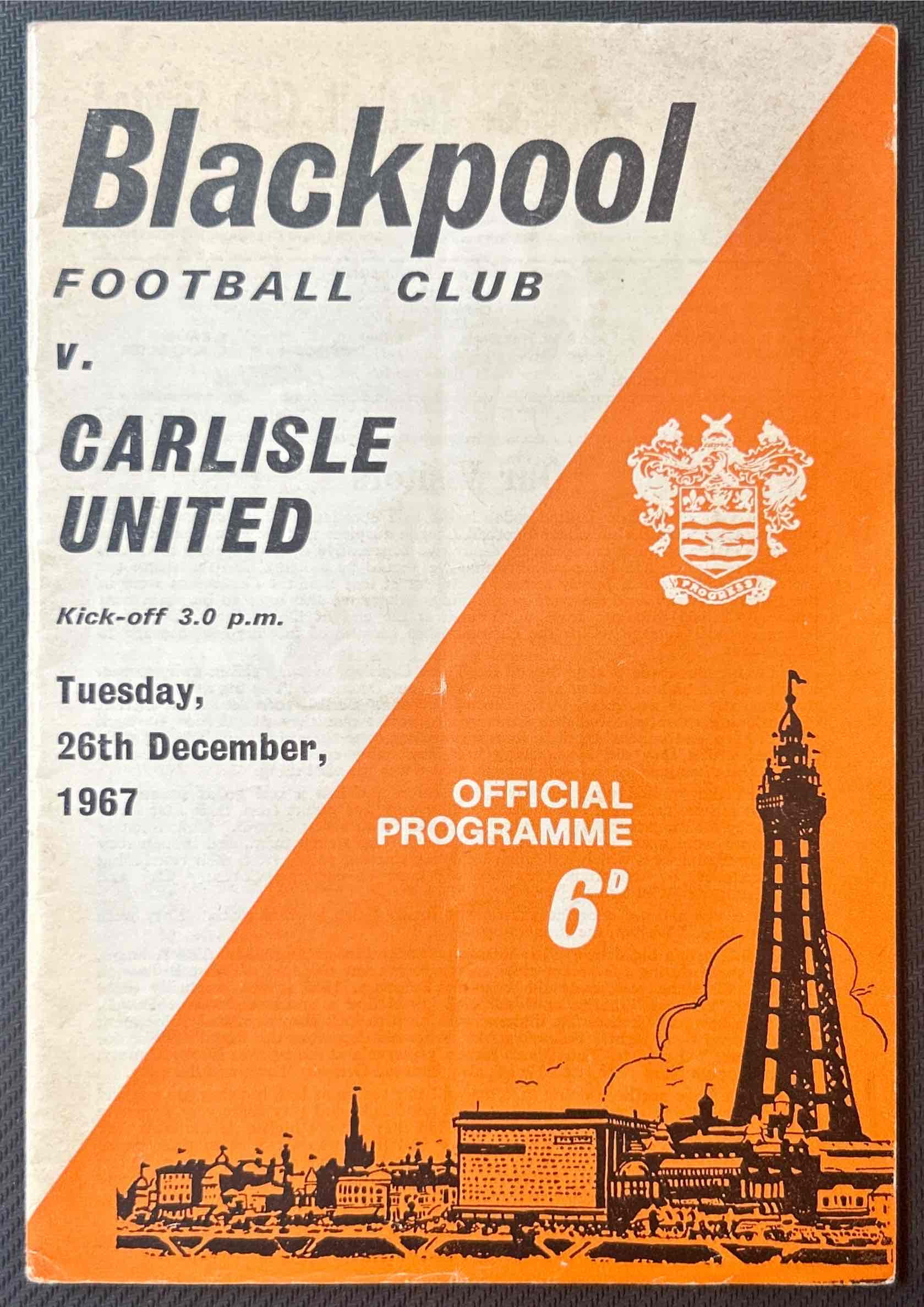 Blackpool Football Programme