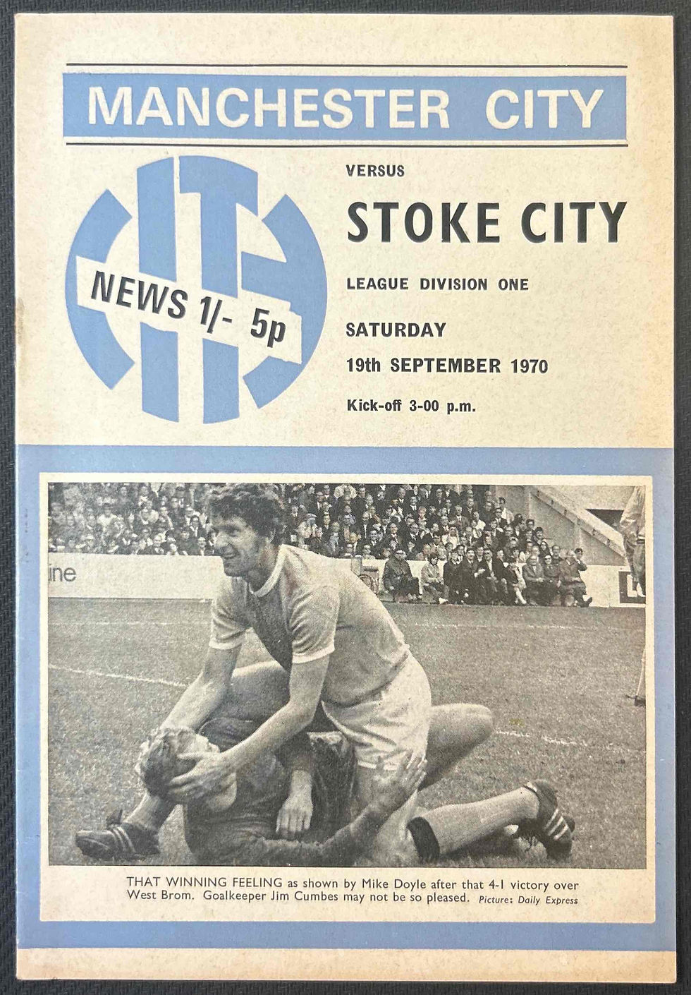 1970 Sep 19 Man City V Stoke
