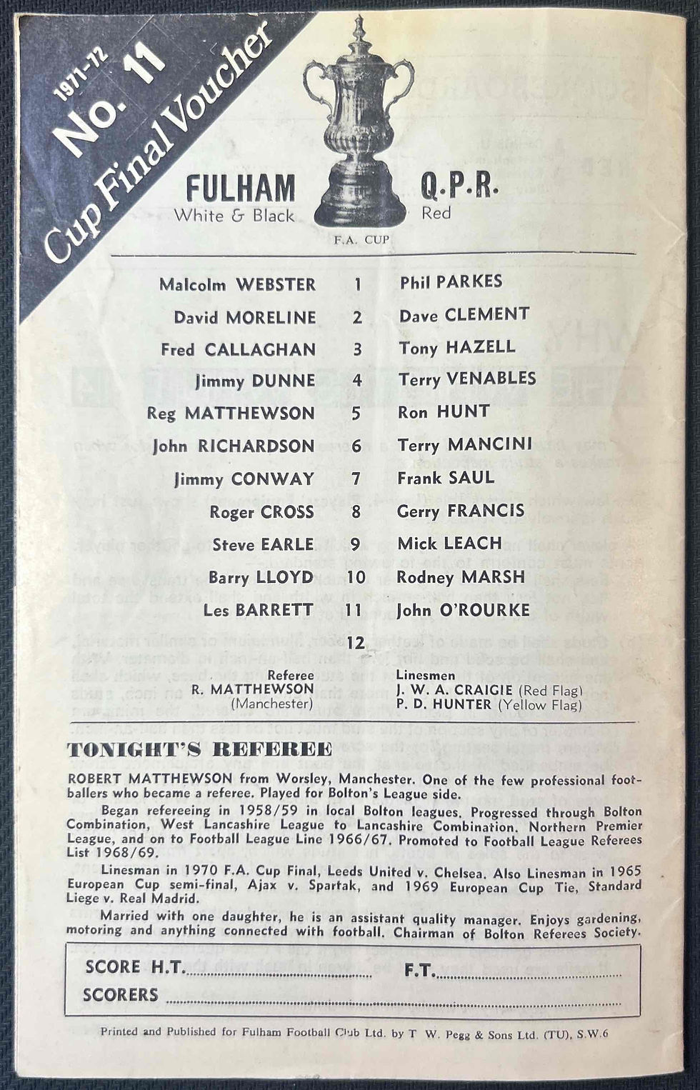 Thumbnail: 1972 Jan 18 Fulham V QPR