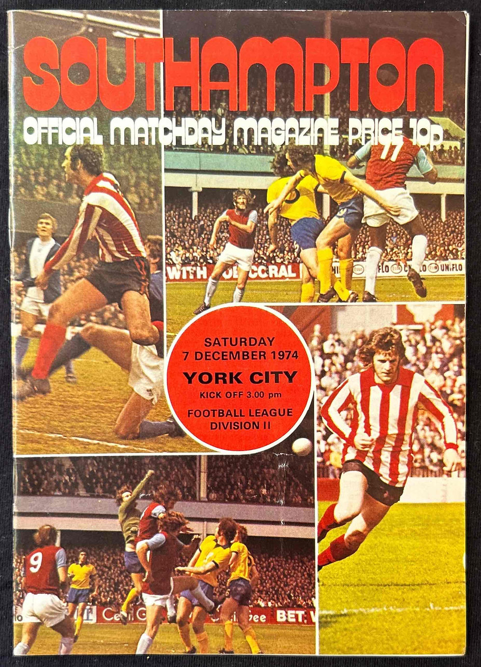 1974 Dec 7 Southampton V York Football Programme
