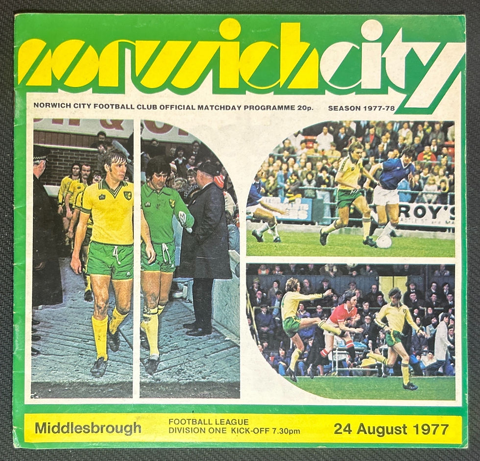 1977 Aug 24 Norwich V Middlesbrough