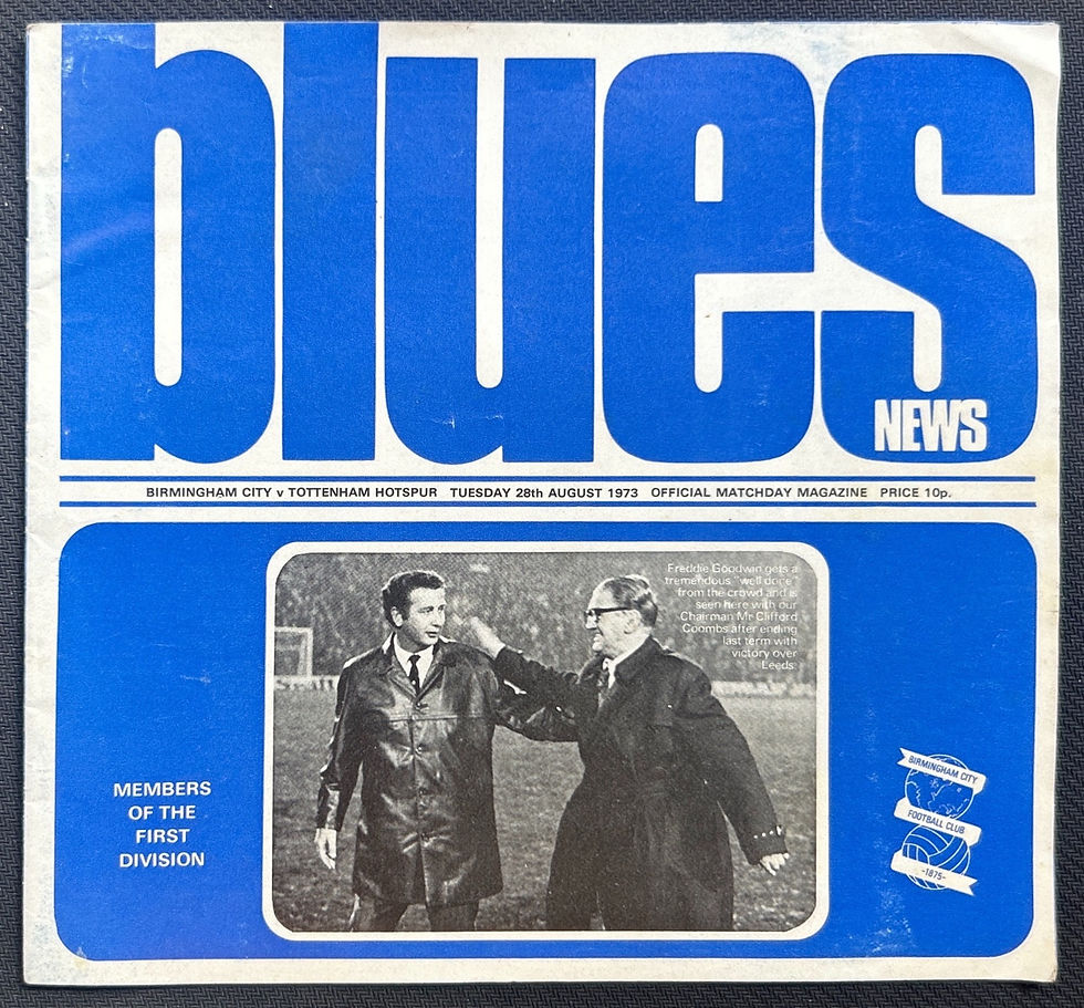 1973 Aug 28 Birmingham V Tottenham