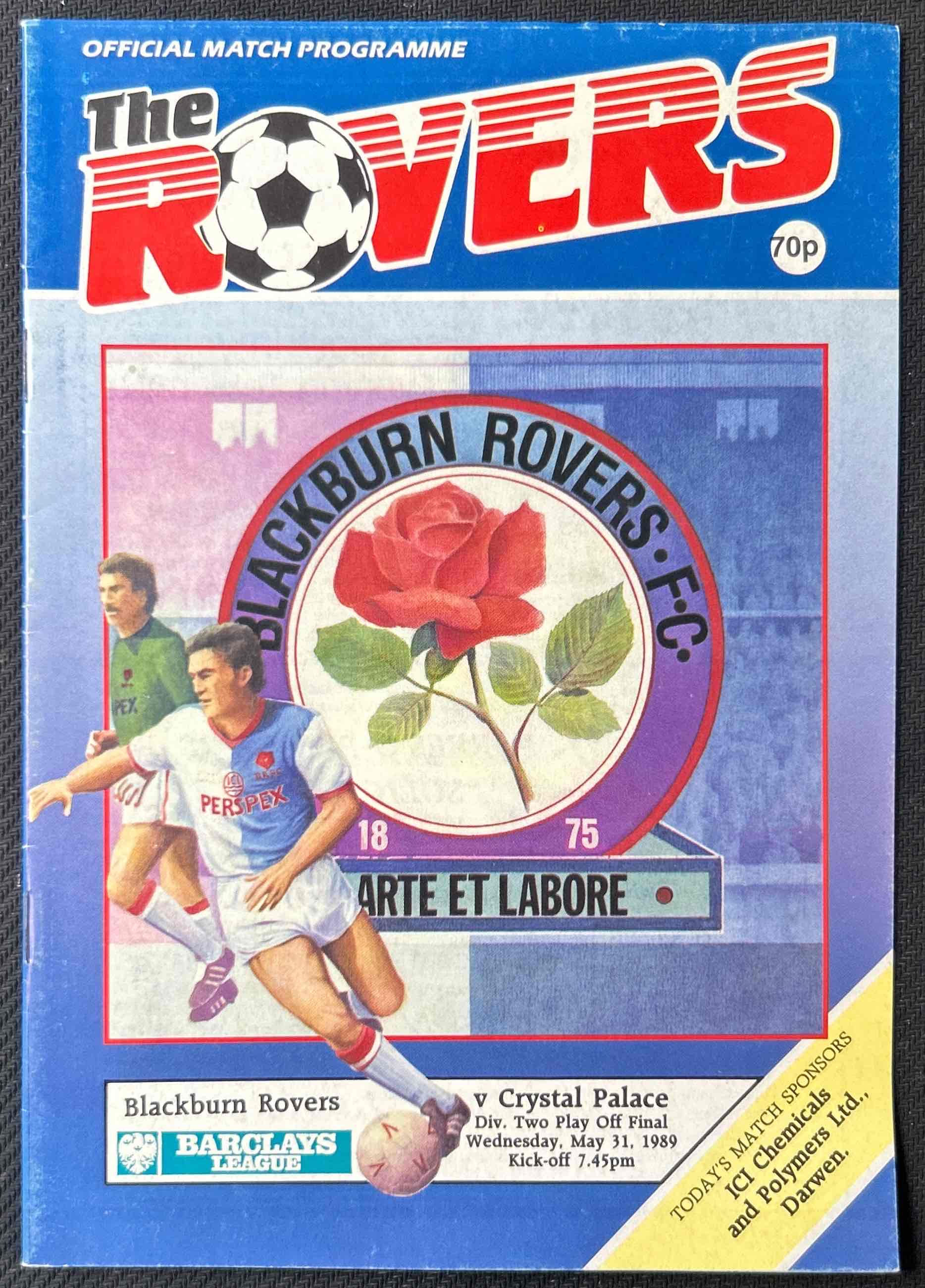 1989 May 31 Blackburn V Crystal Palace