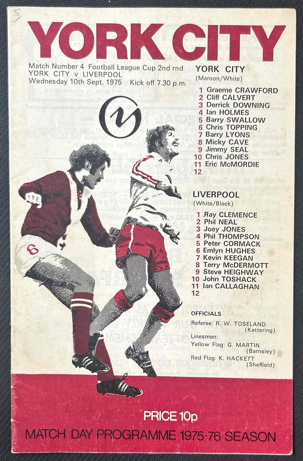 York Football Programme