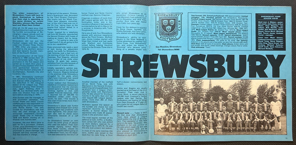 1979 Oct 27 Birmingham V Shrewsbury