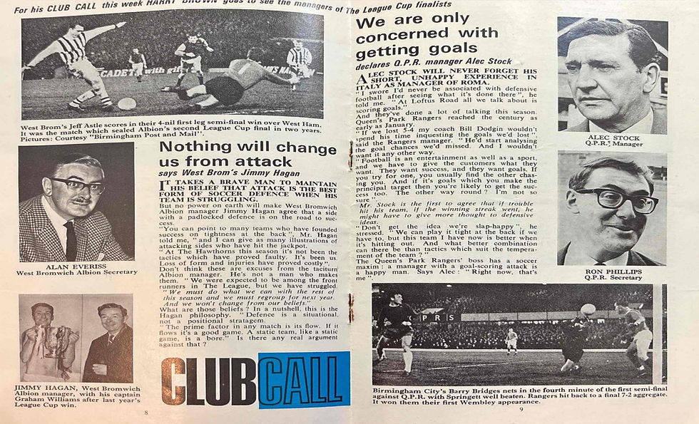 1967 Mar 4 QPR V West Brom Football Programme