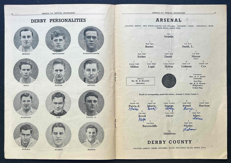 Thumbnail: 1951 Sep 15 Arsenal V Derby