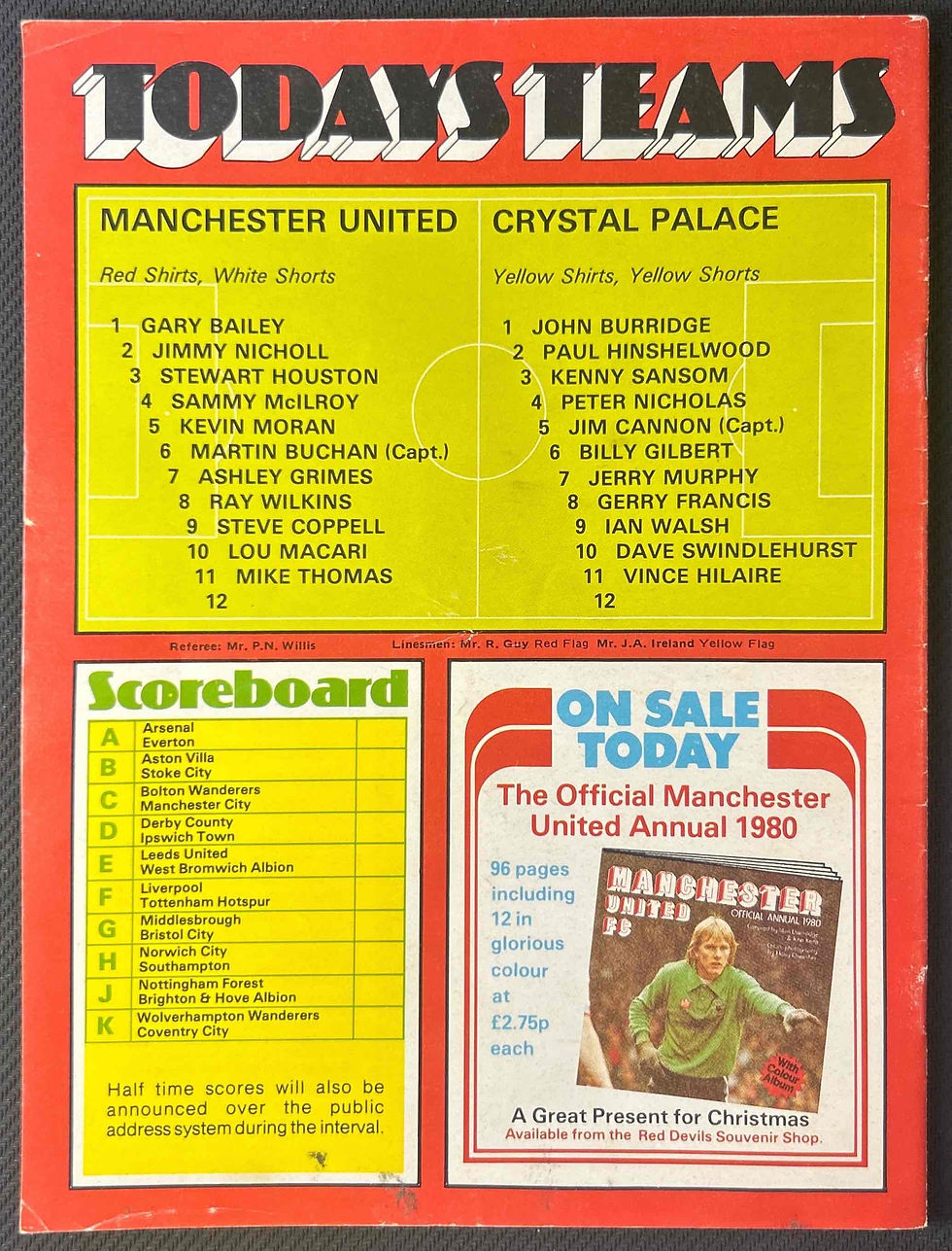 Thumbnail: Man United V Crystal Palace