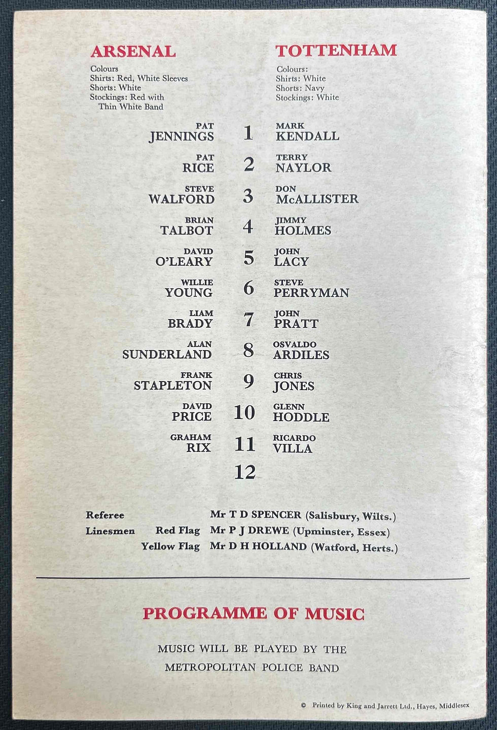 Thumbnail: 1979 Apr 10 Arsenal V Tottenham