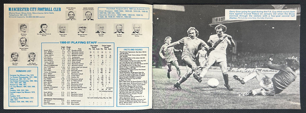 1981 May 2 Man City V Crystal Palace