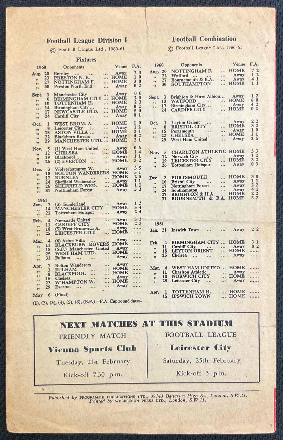 Thumbnail: 1961 Feb 18 Arsenal V Leyton Orient