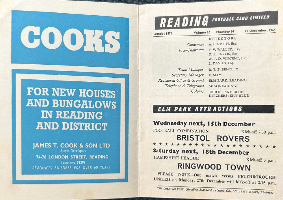 Thumbnail: 1965 Dec 11 Reading V York