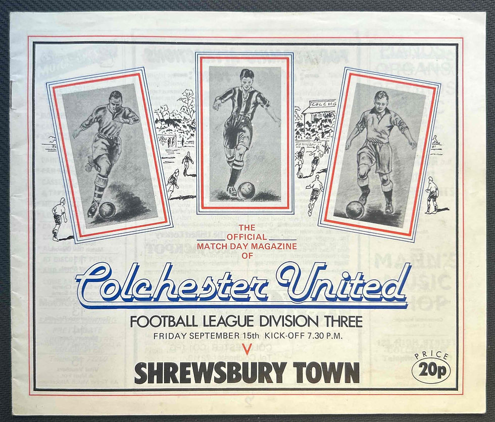 Colchester Football Programmes