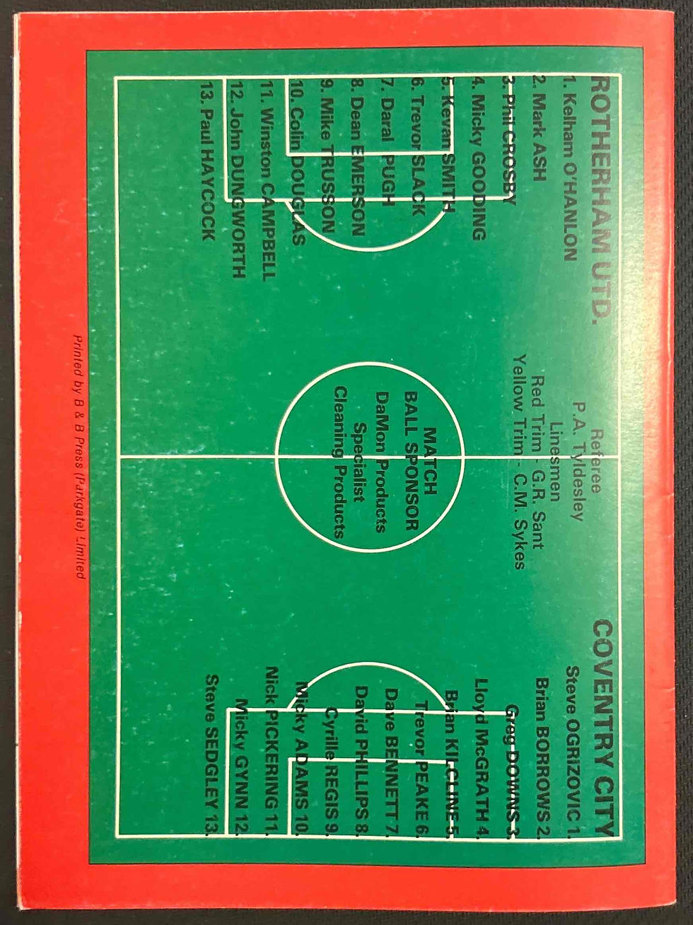 Thumbnail: Programme Vault Rotherham Football Programmes