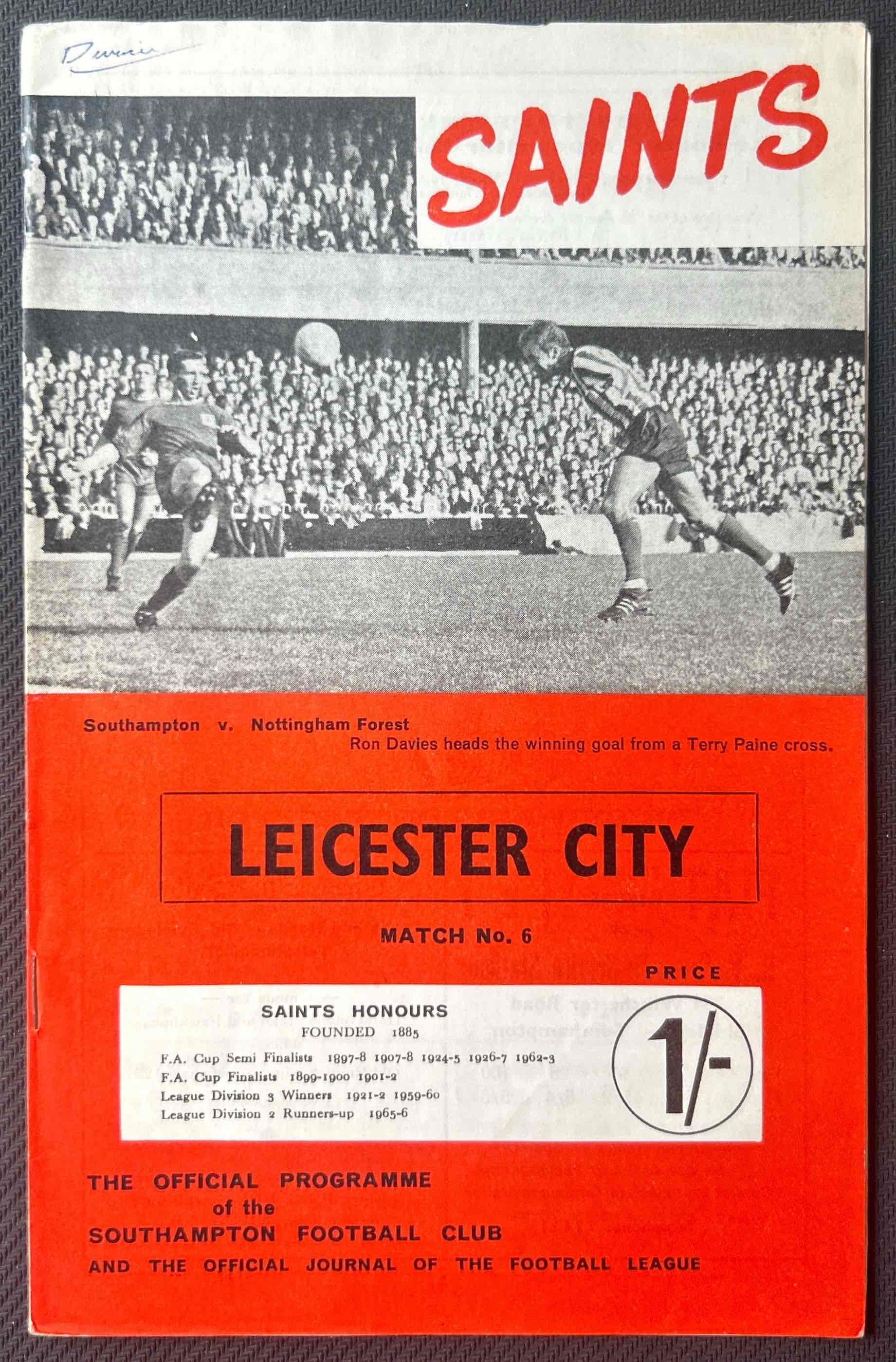 Southampton V Leicester