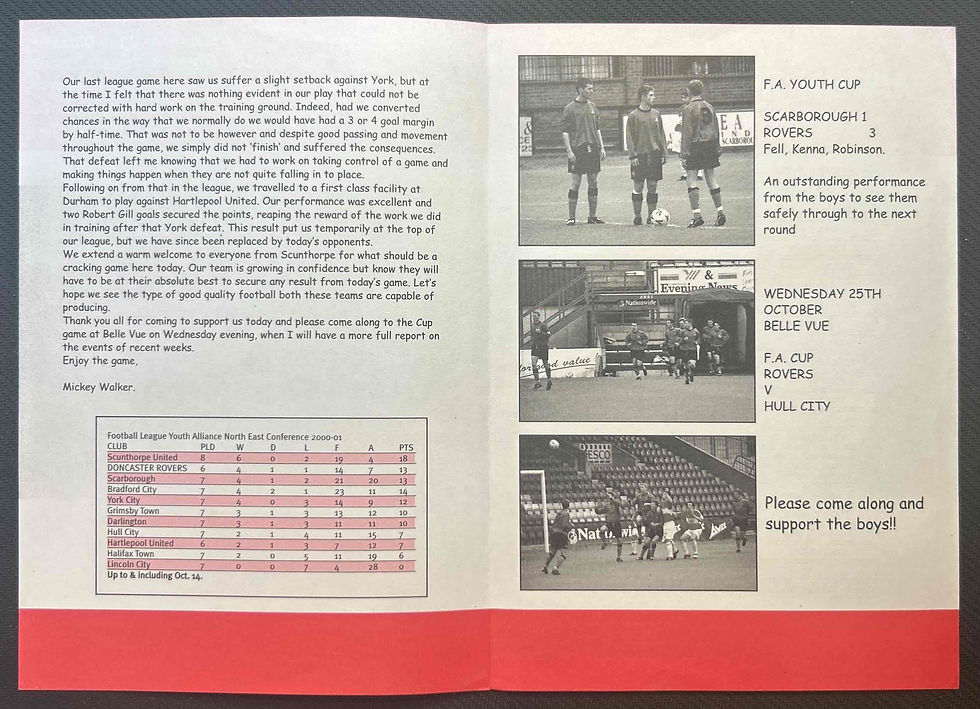 Thumbnail: 2000 Oct 21 Doncaster Youth V Scunthorpe
