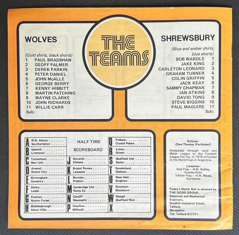 Thumbnail: Wolves V Shrewsbury