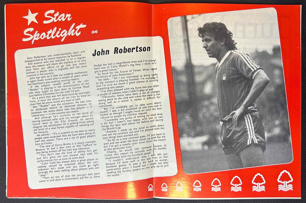 1983 Jan 1 Nottingham Forest V Sunderland