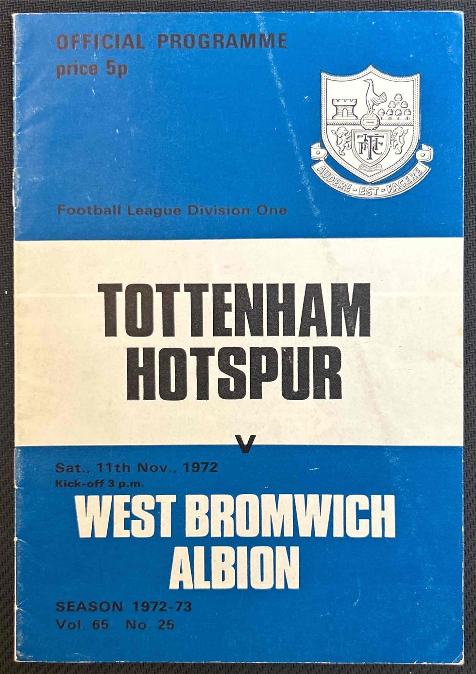 Tottenham Football Programme