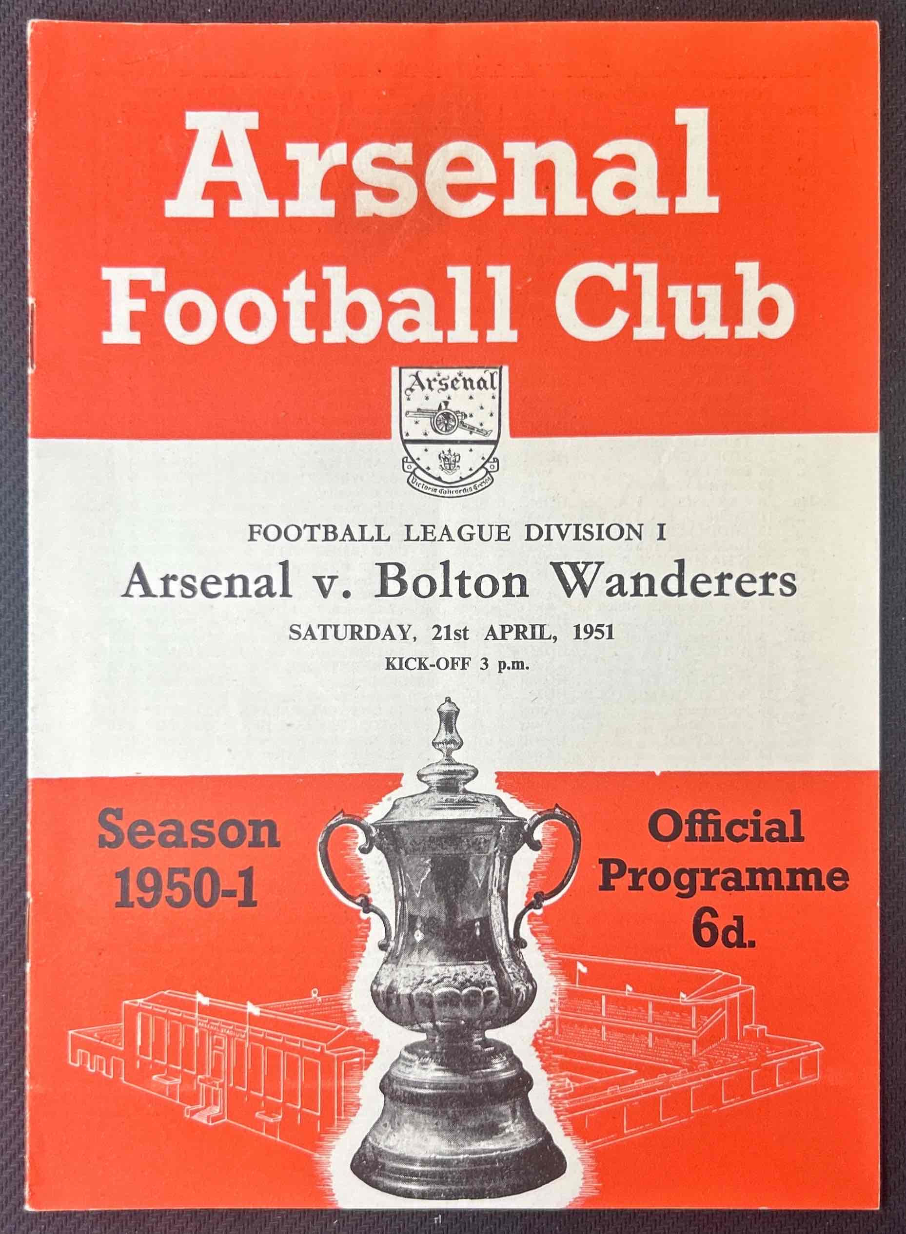 1951 Apr 21 Arsenal V Bolton