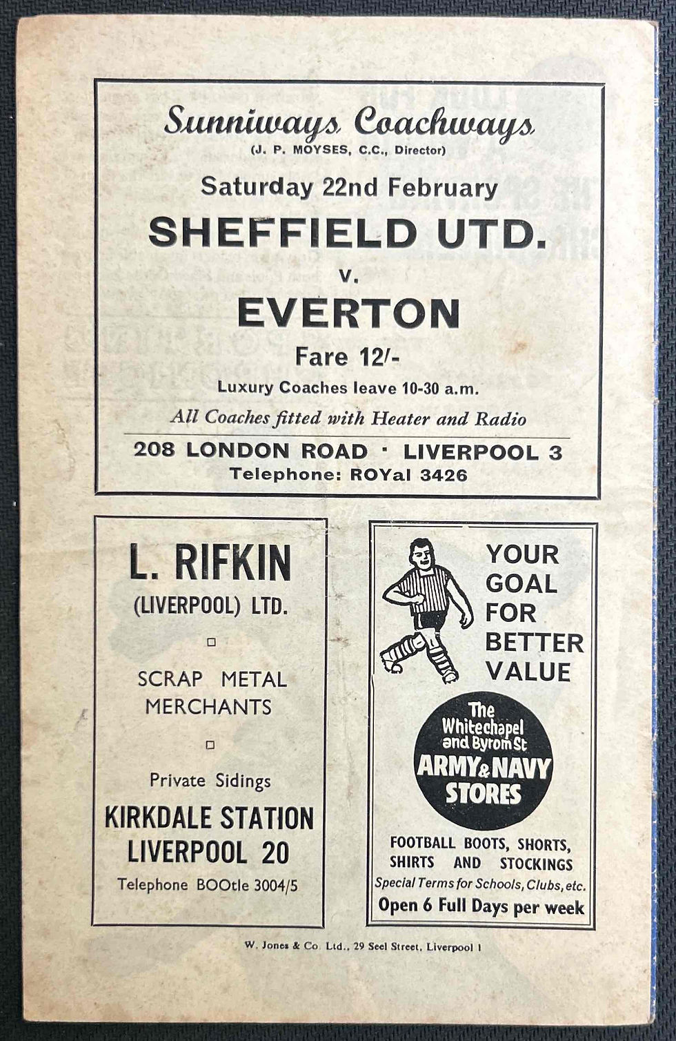 Thumbnail: Everton Football Programme
