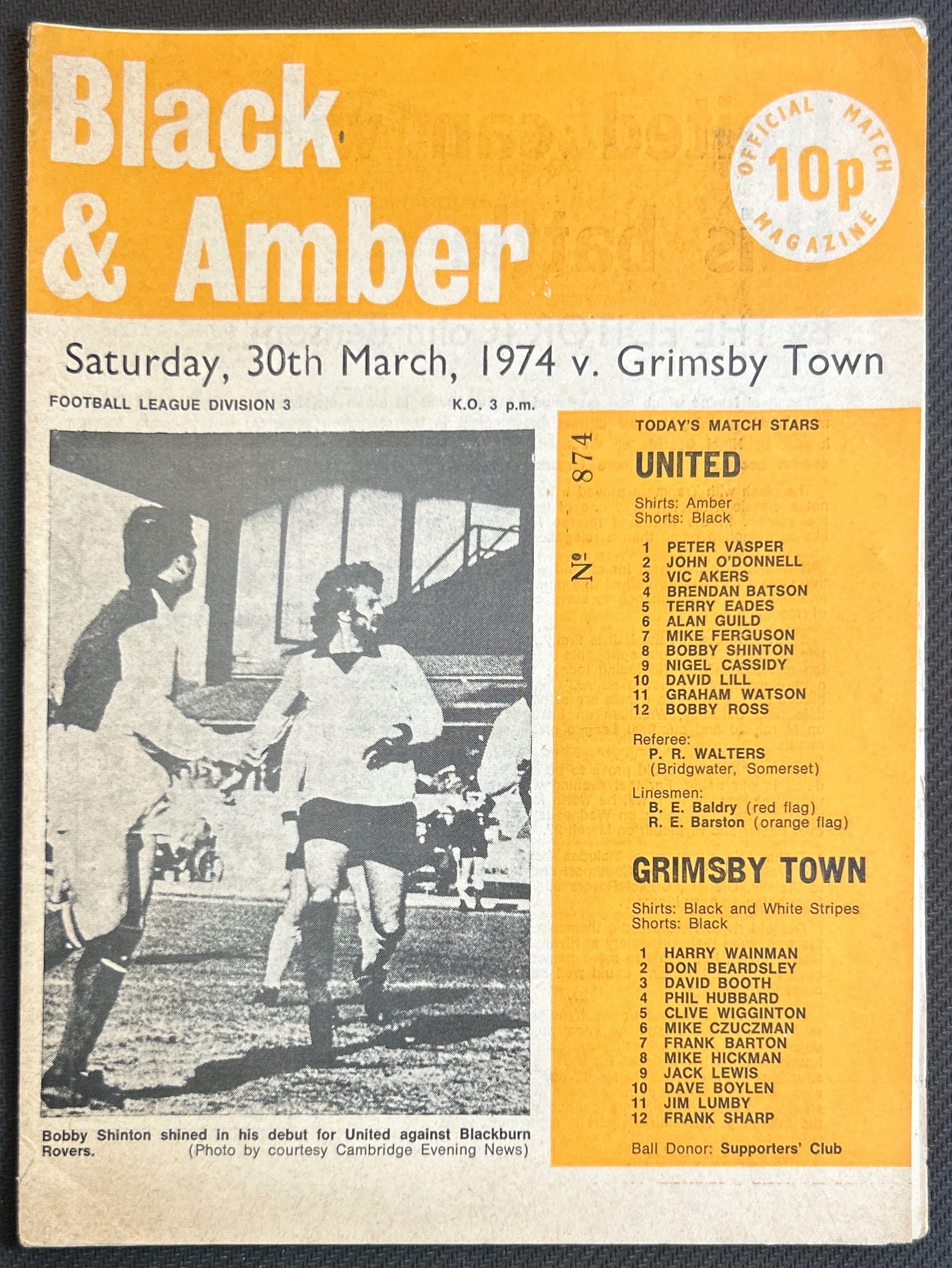 1974 Mar 30 Cambridge V Grimsby