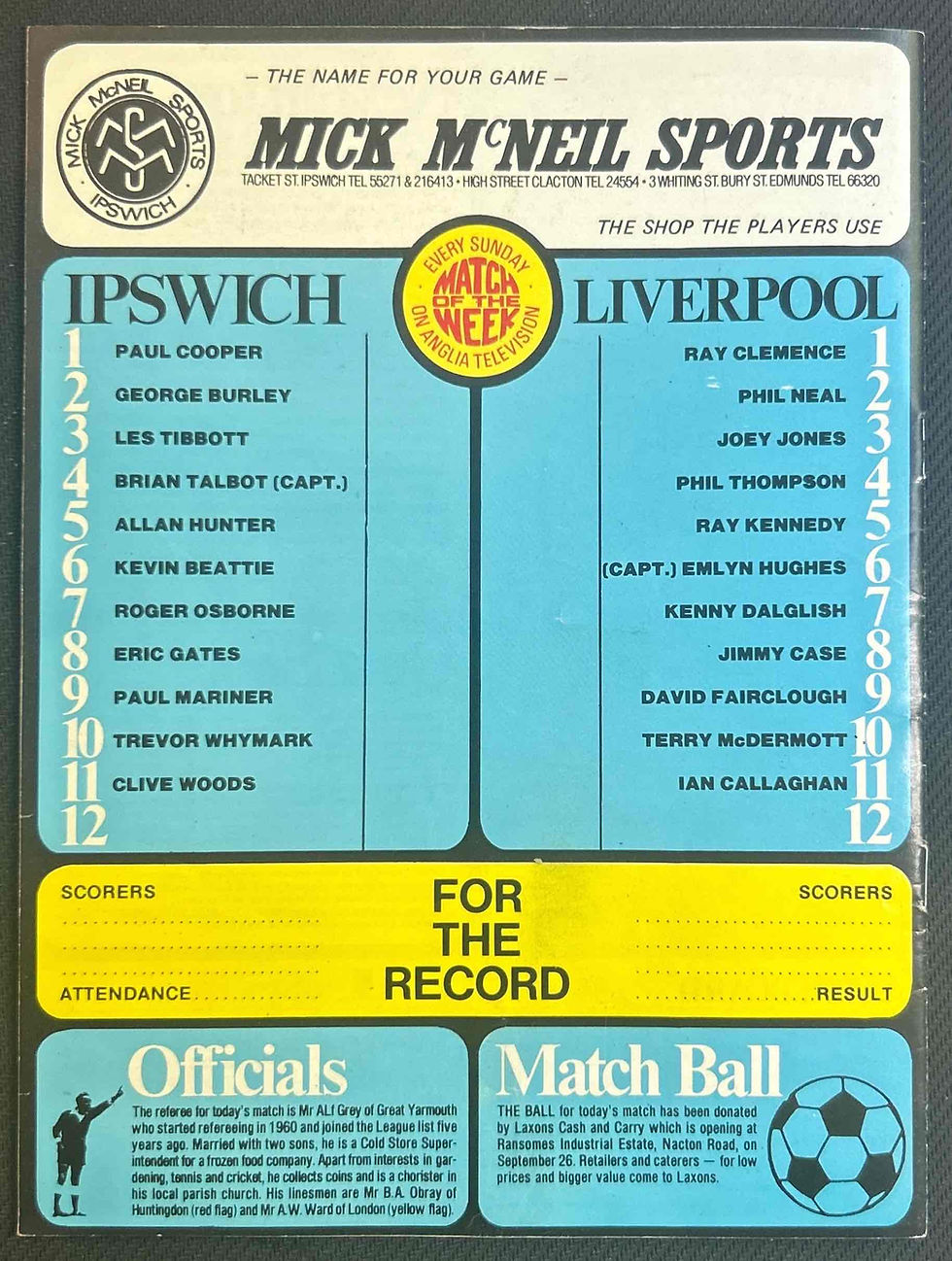 Thumbnail: 1977 Sep 17 Ipswich V Liverpool