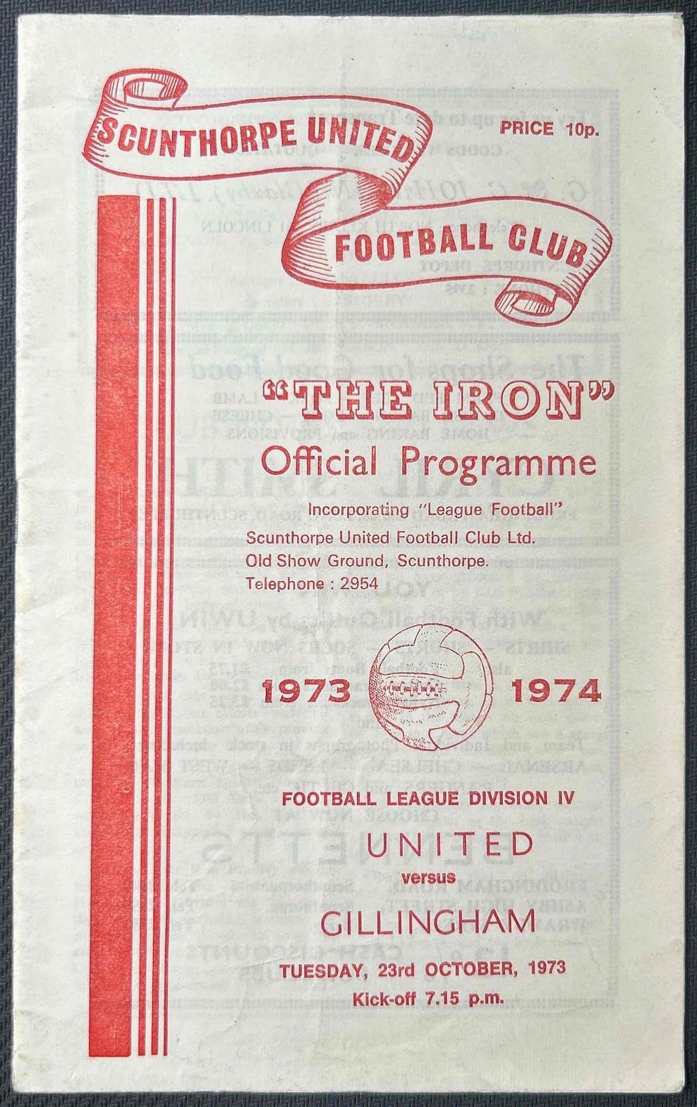 1973 Oct 23 Scunthorpe V Gillingham