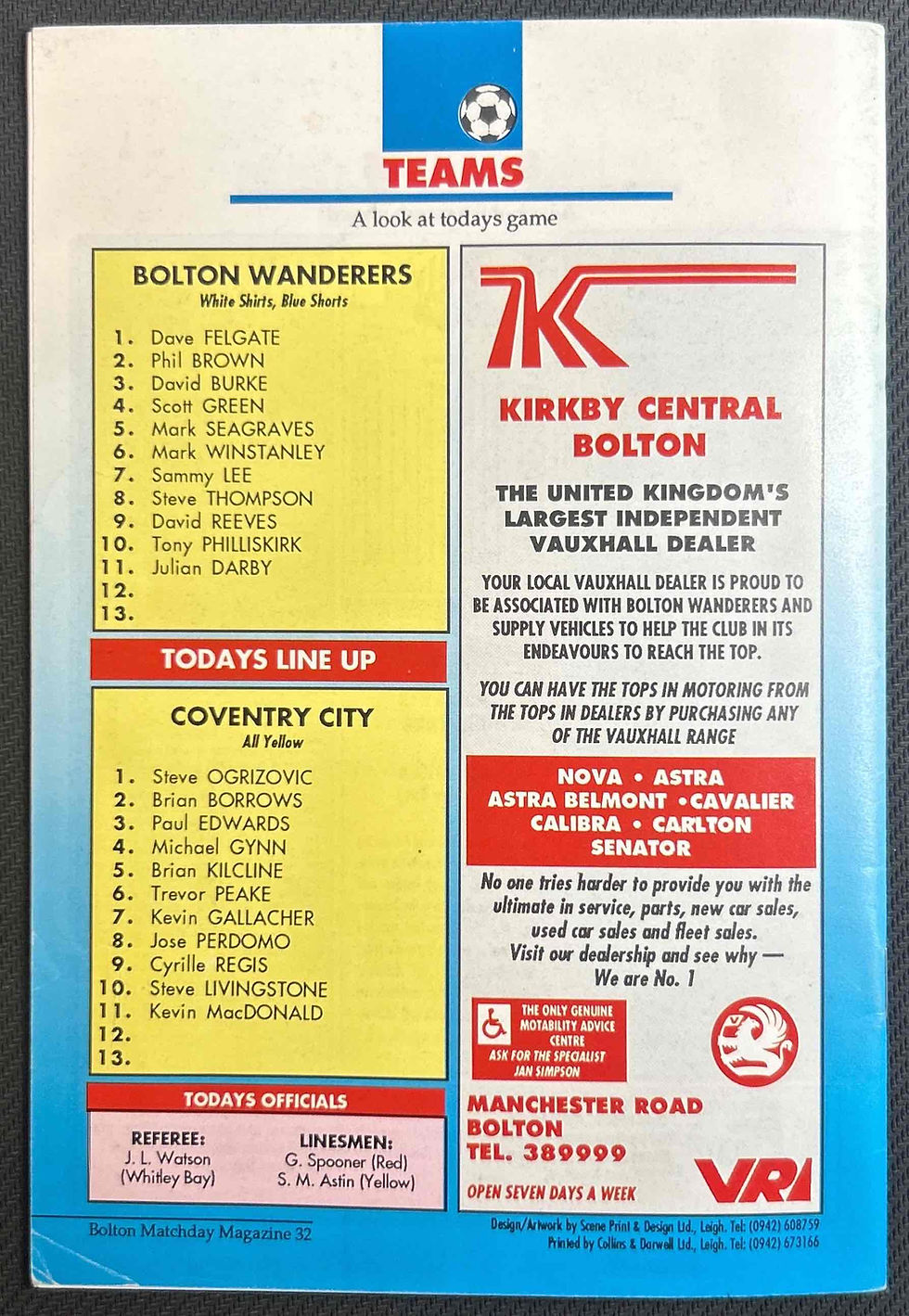 Thumbnail: Bolton V Coventry