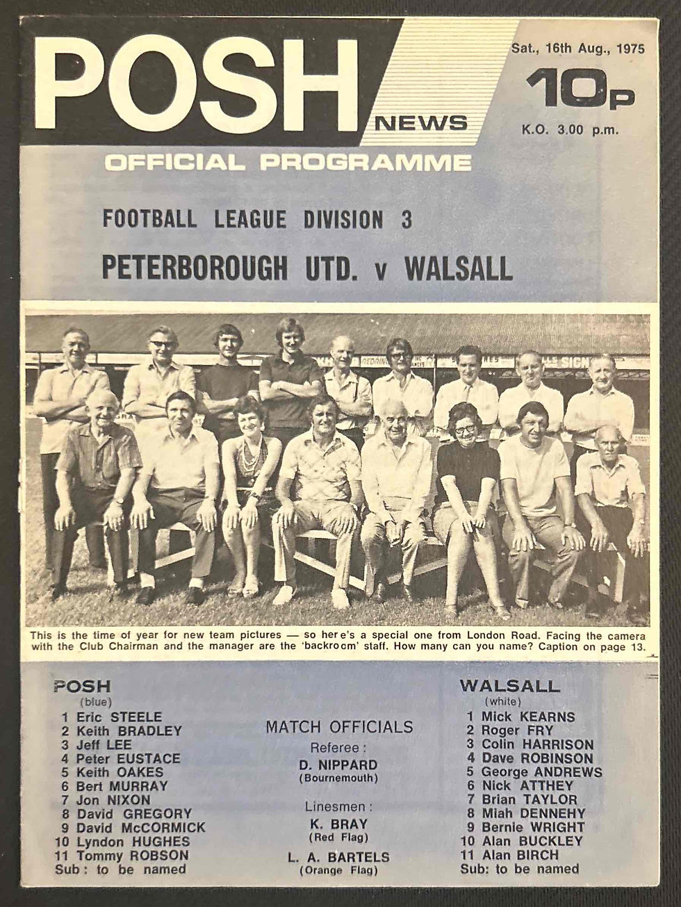 Peterborough Football Programme