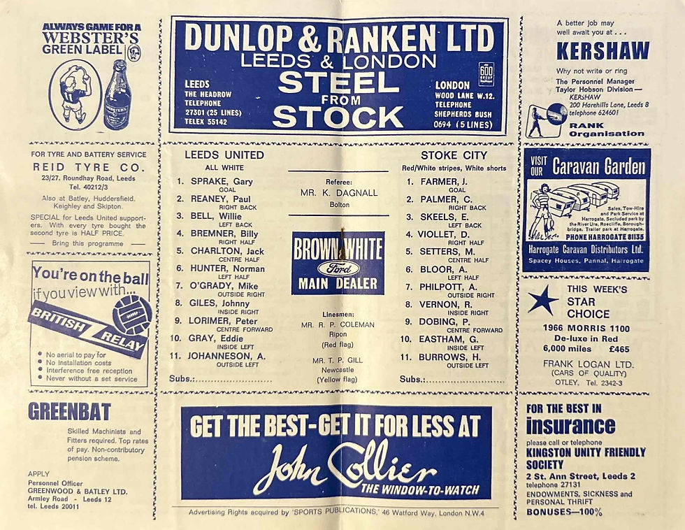 Thumbnail: 1967 Feb 11 Leeds V Stoke