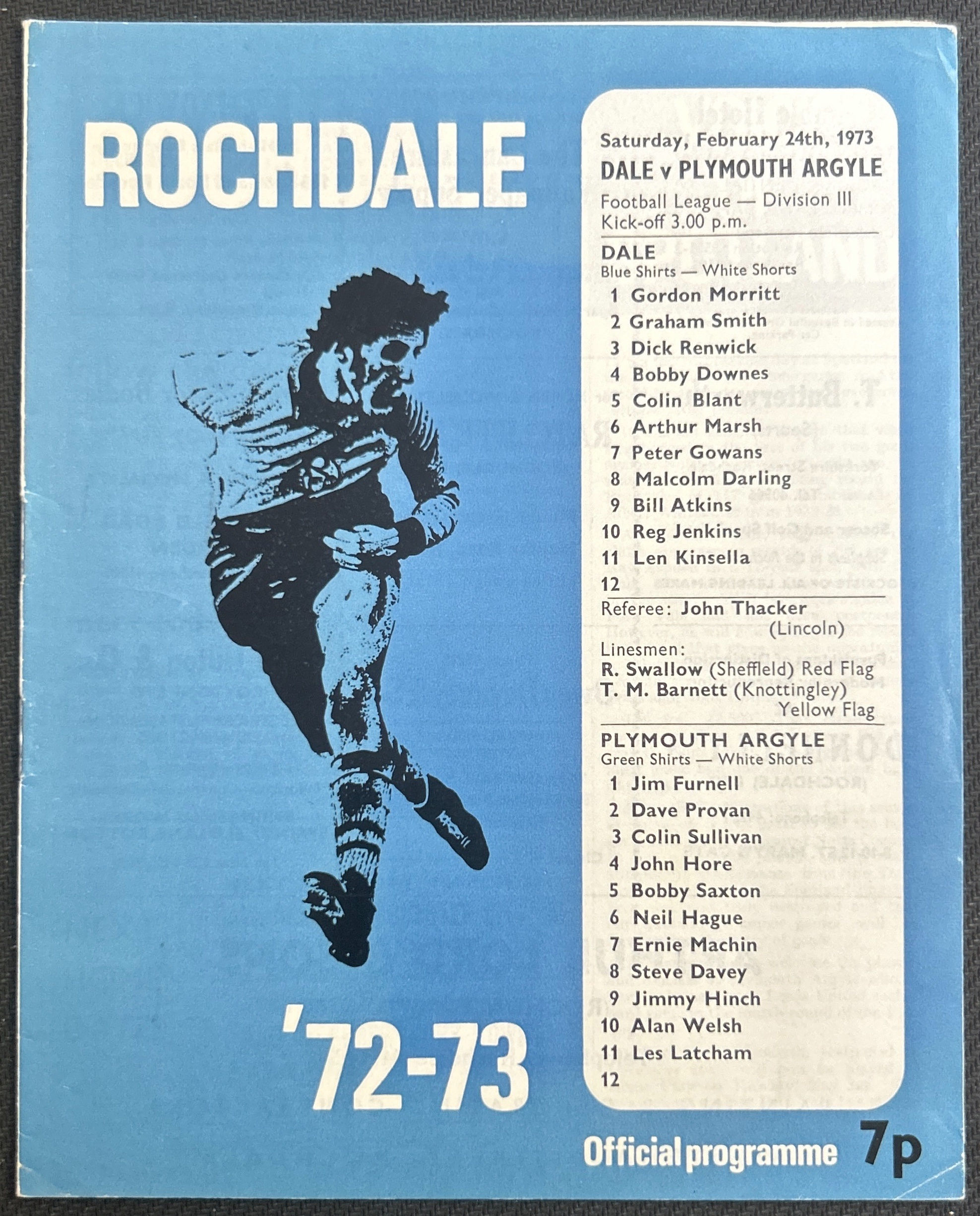 1973 Feb 24 Rochdale V Plymouth