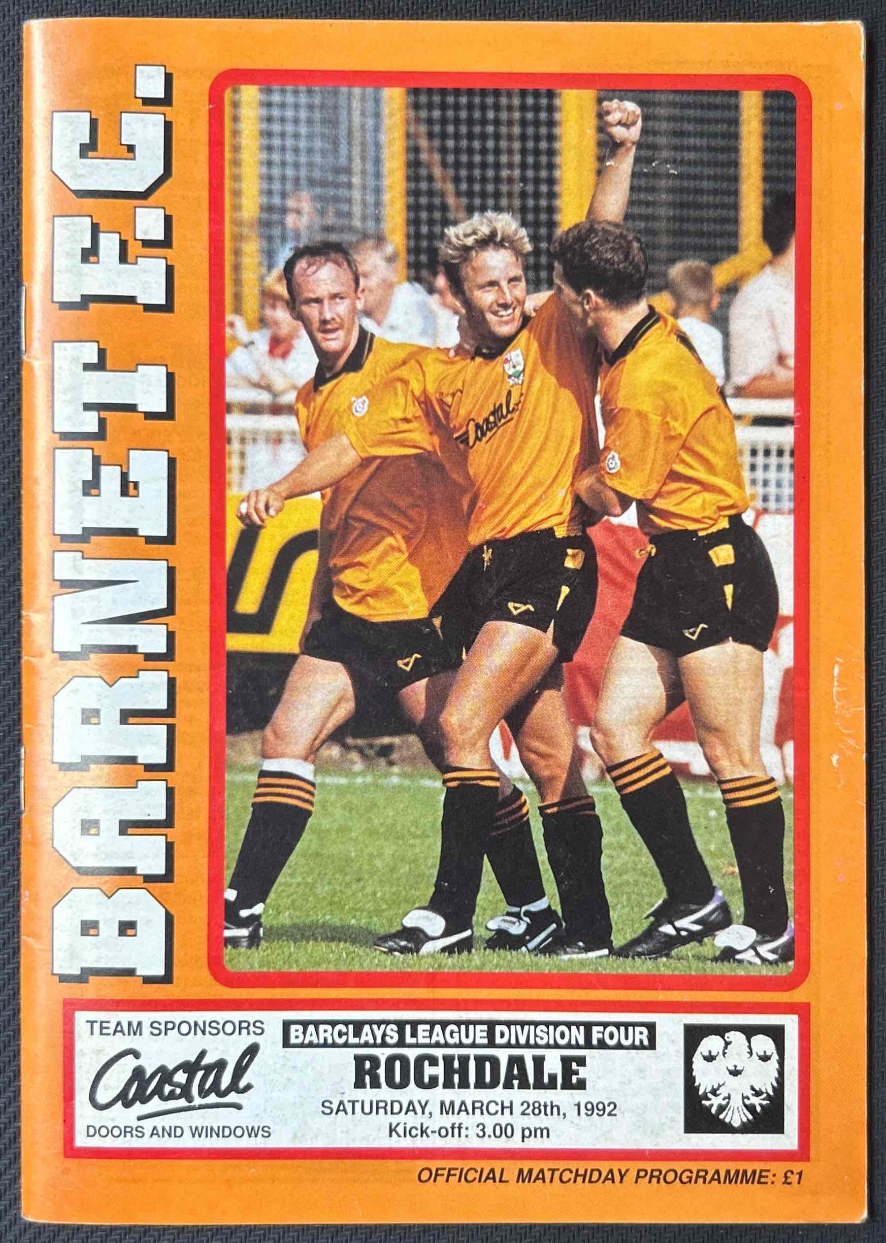 1992 Mar 28 Barnet V Rochdale