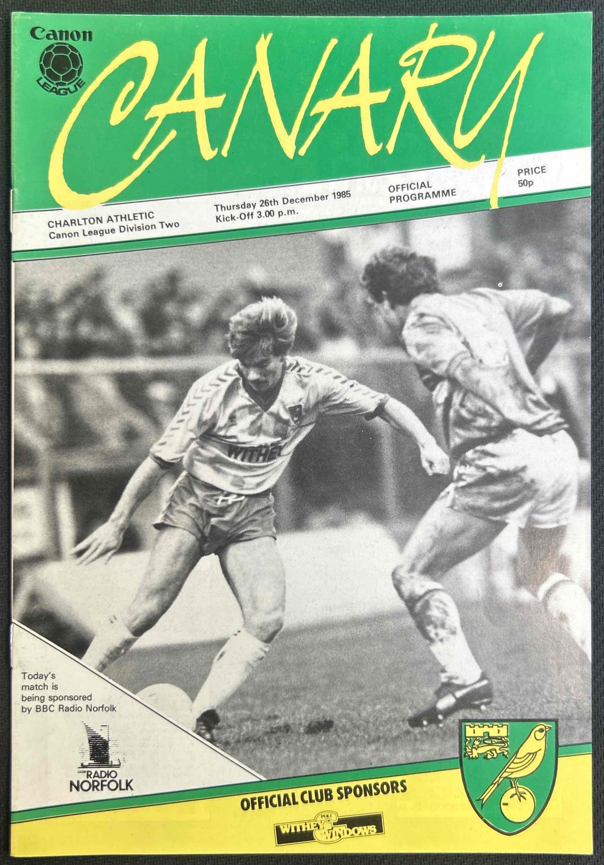 1985 Dec 26 Norwich V Charlton
