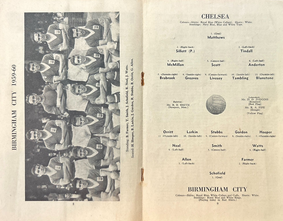 Thumbnail: 1959 Sep 16 Chelsea V Birmingham