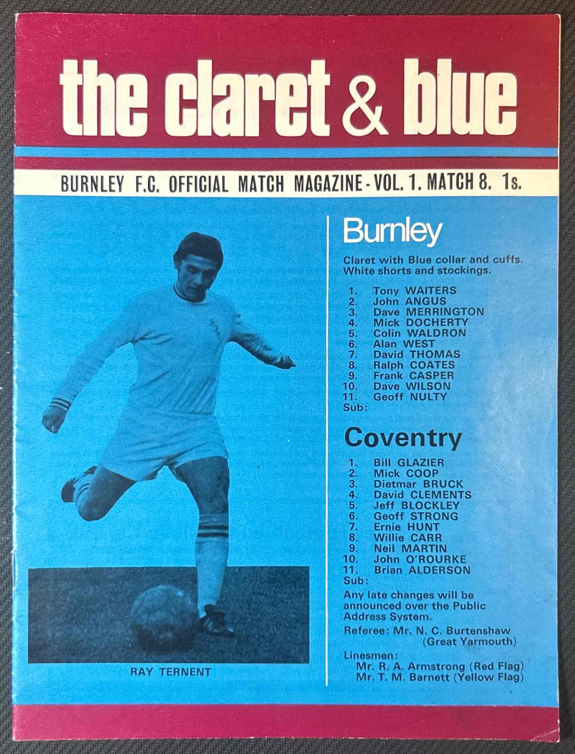 1970 Oct 10 Burnley V Coventry