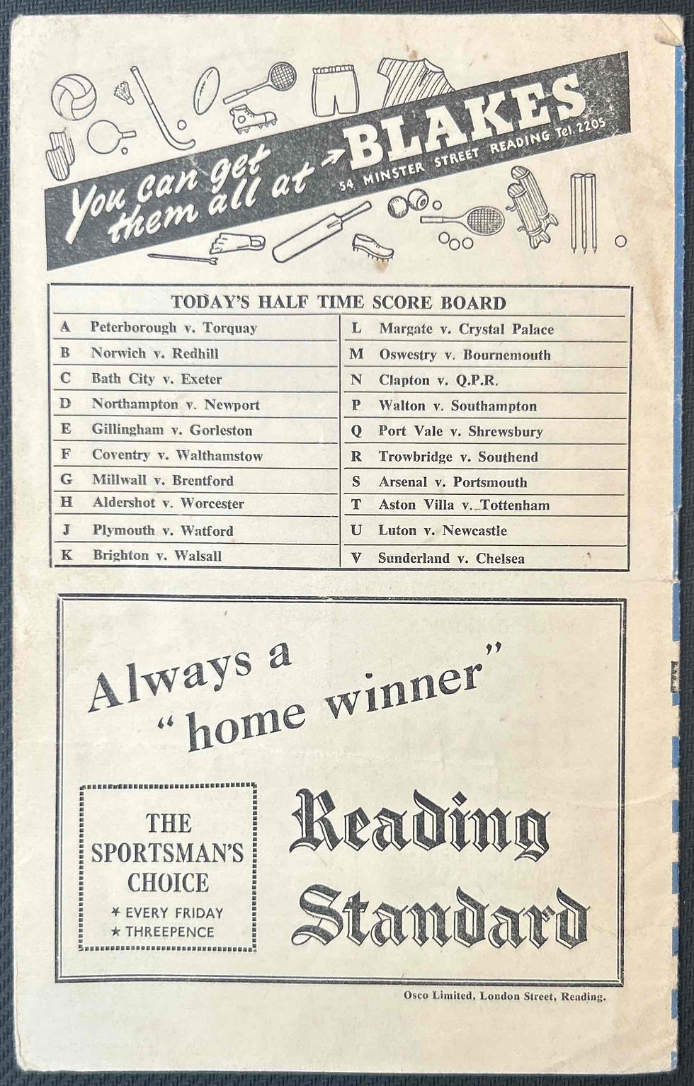 Thumbnail: Reading Football Programmes