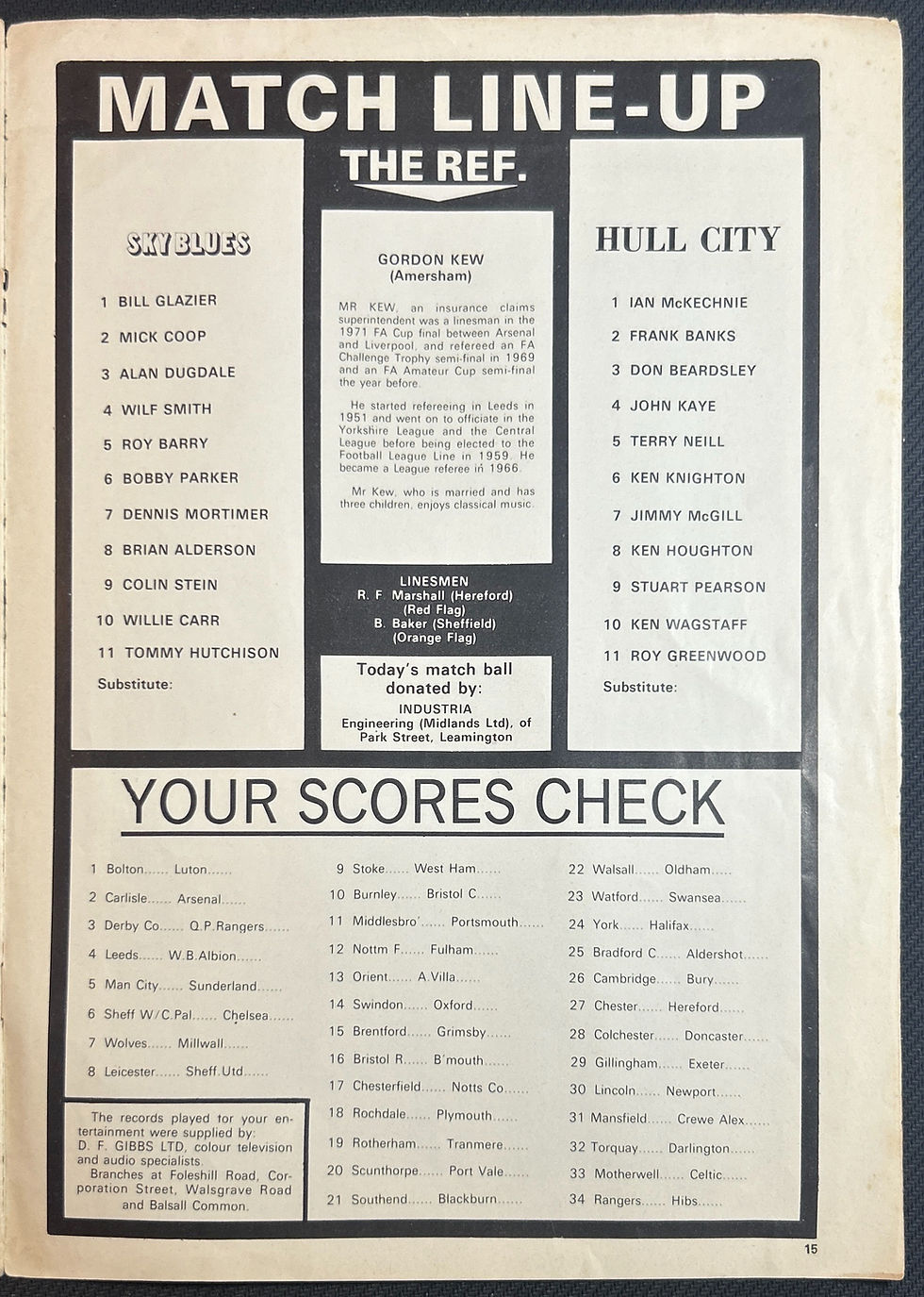 1973 Feb 24 Coventry V Hull