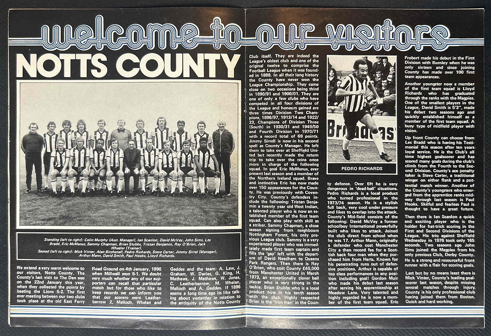 1977 Nov 26 Millwall V Notts