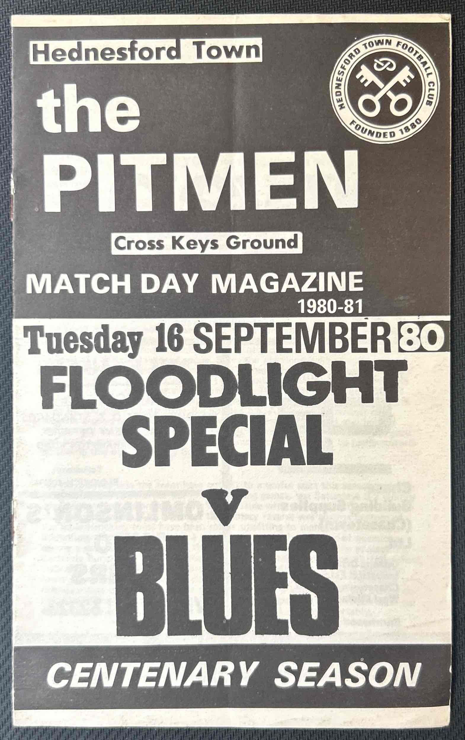 Hednesford V Birmingham Football Programme