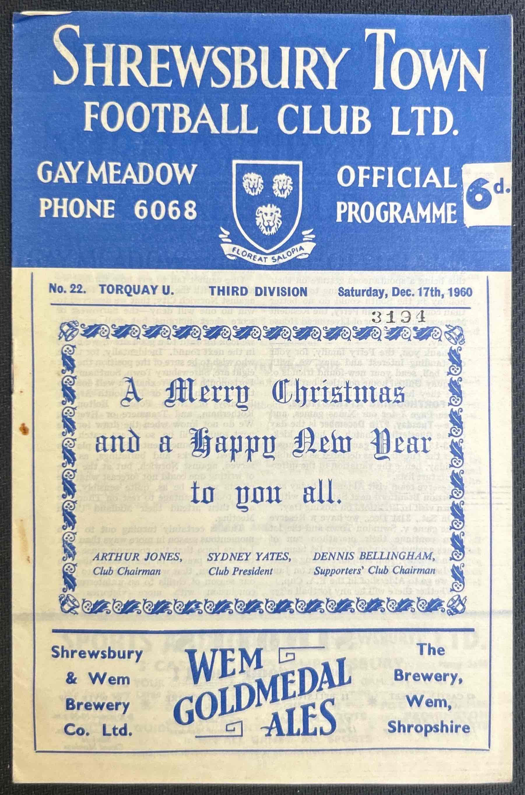 Shrewsbury V Torquay