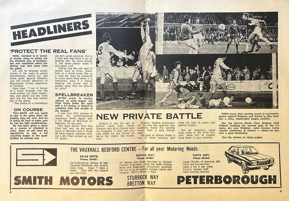Thumbnail: Peterborough V Northampton Football Programme