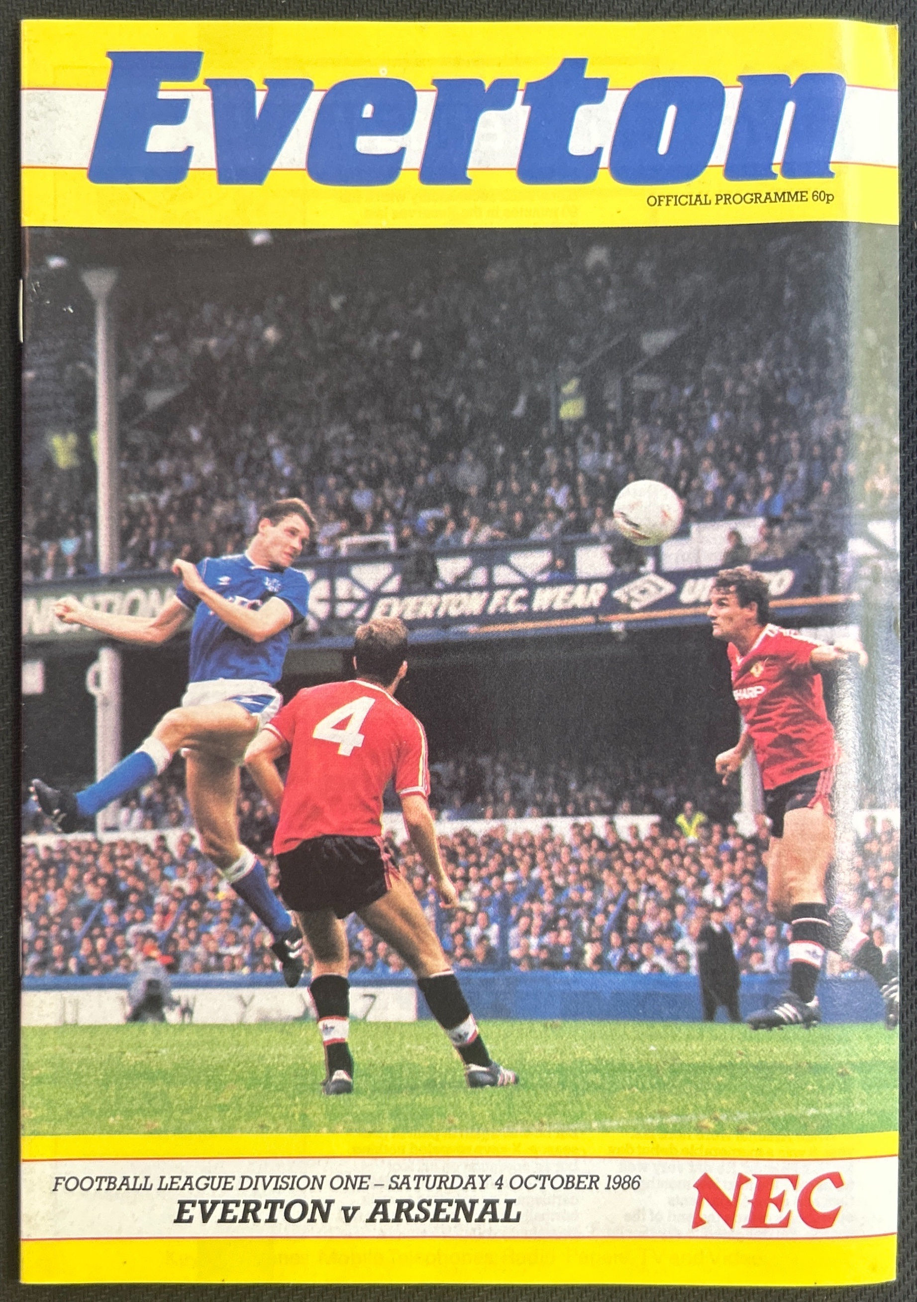1986 Oct 4 Everton V Arsenal