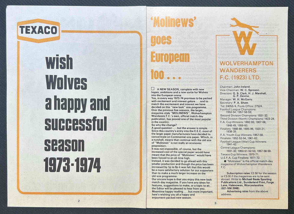 1973 Aug 25 Wolves V Norwich