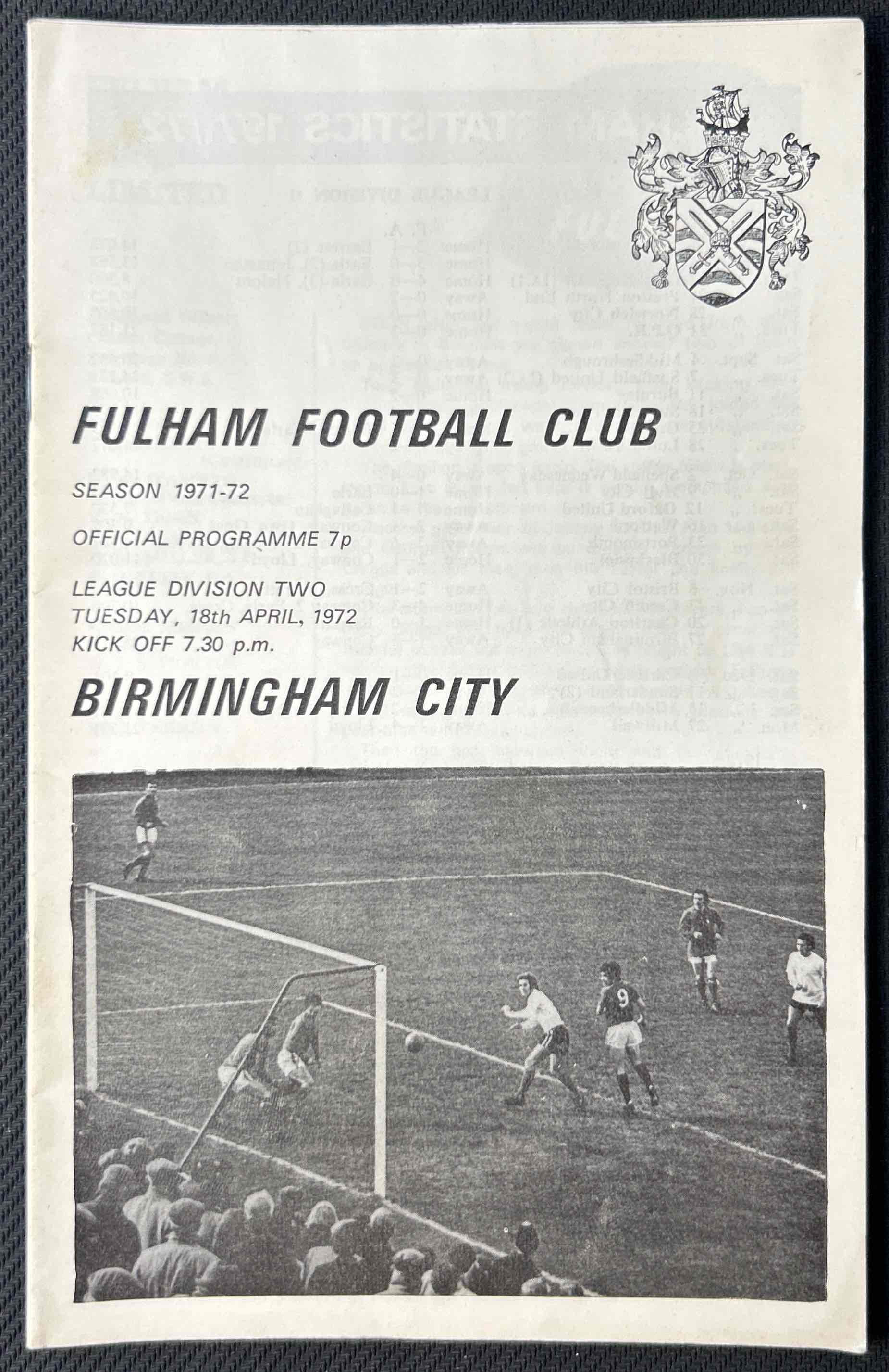 Fulham V Birmingham