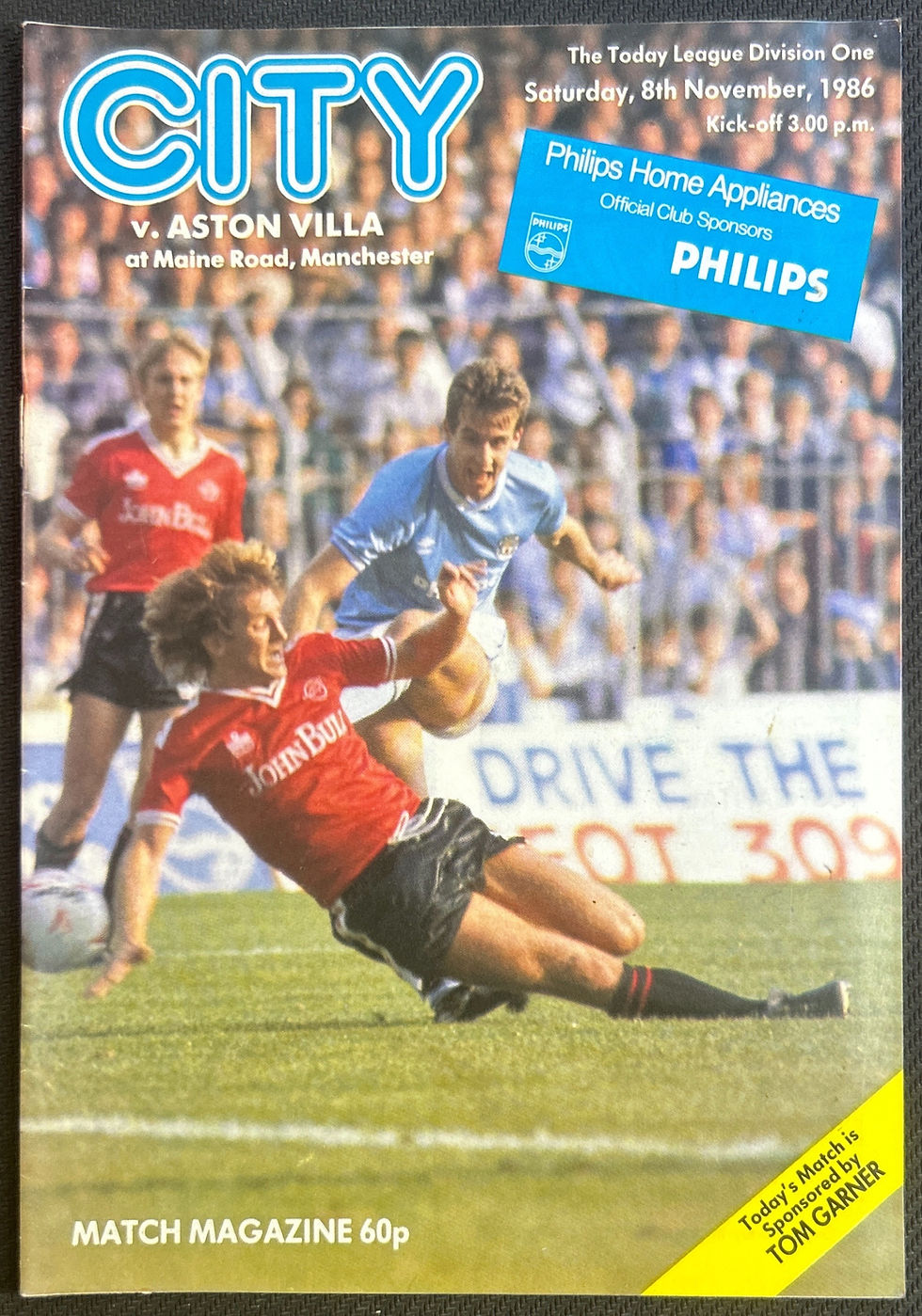 1986 Nov 8 Man City V Aston Villa